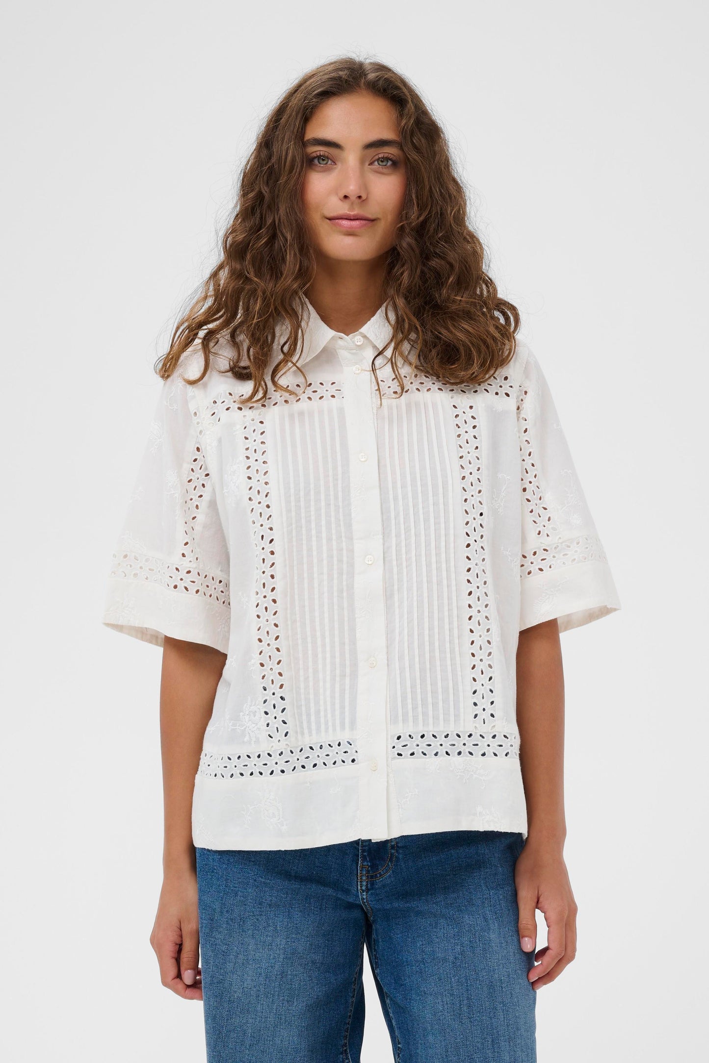 Sissa Shirt Spring Gardenia/White Culture