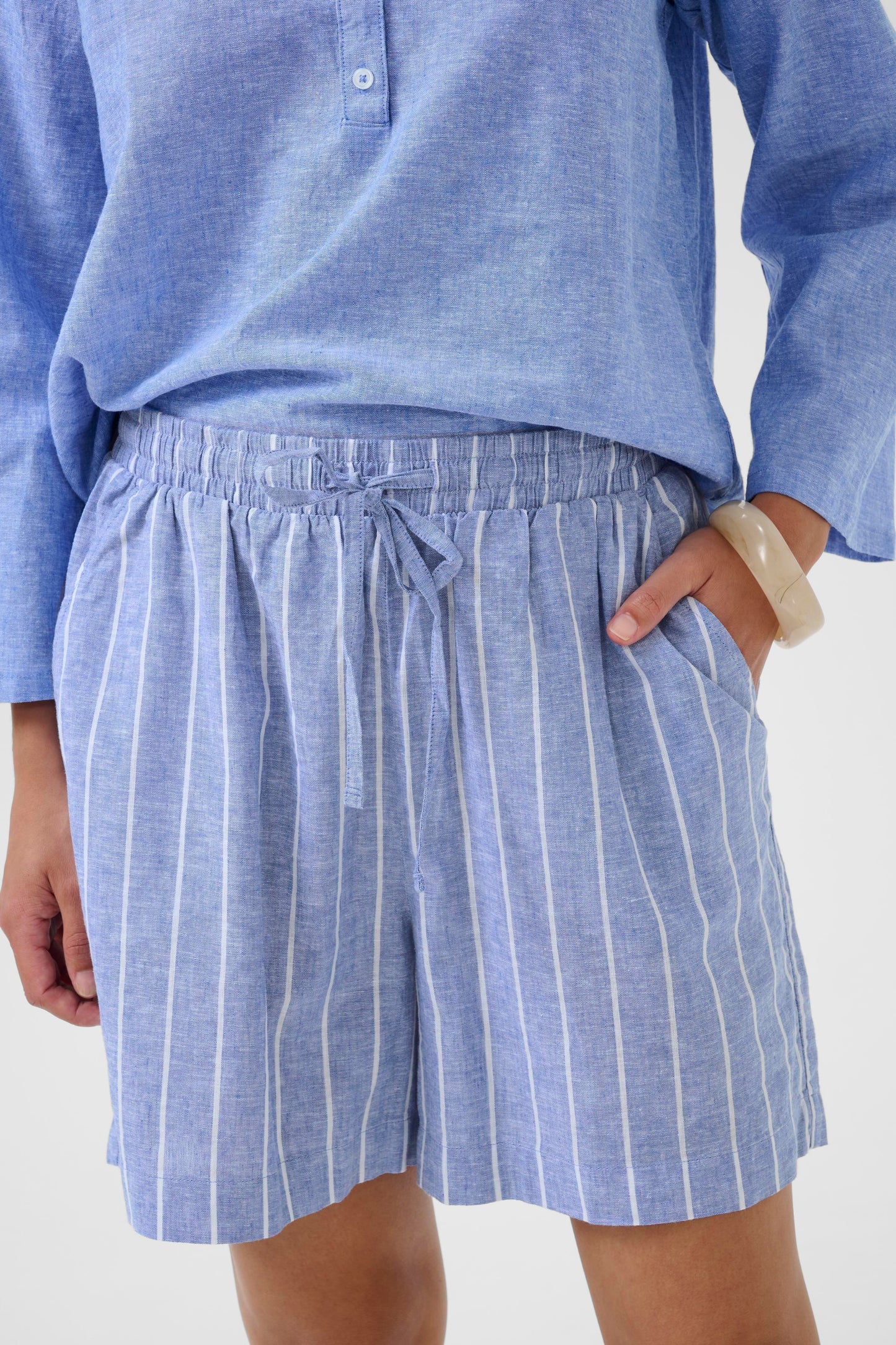Arletty Shorts Powder Blue/Gardenia Stripe Culture