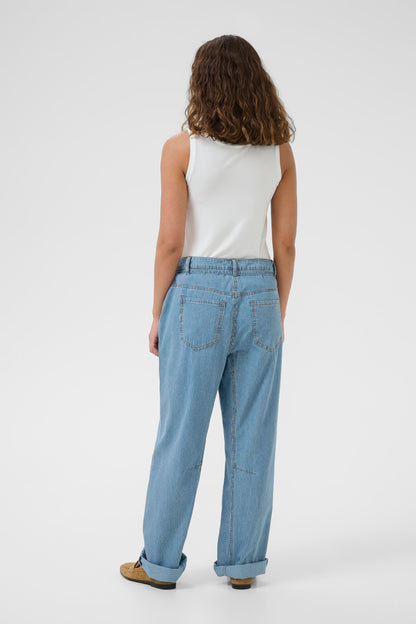 Ayna Barrel Pants Blue/White Stripe Culture