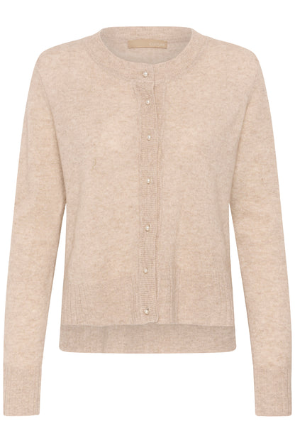 Taia Arrow Cardigan Beige Melange Culture