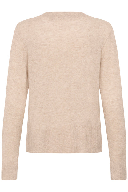 Taia Arrow Cardigan Beige Melange Culture