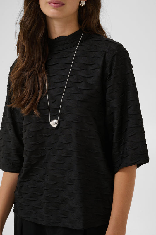 Catrin T-shirt Black Lurex Culture