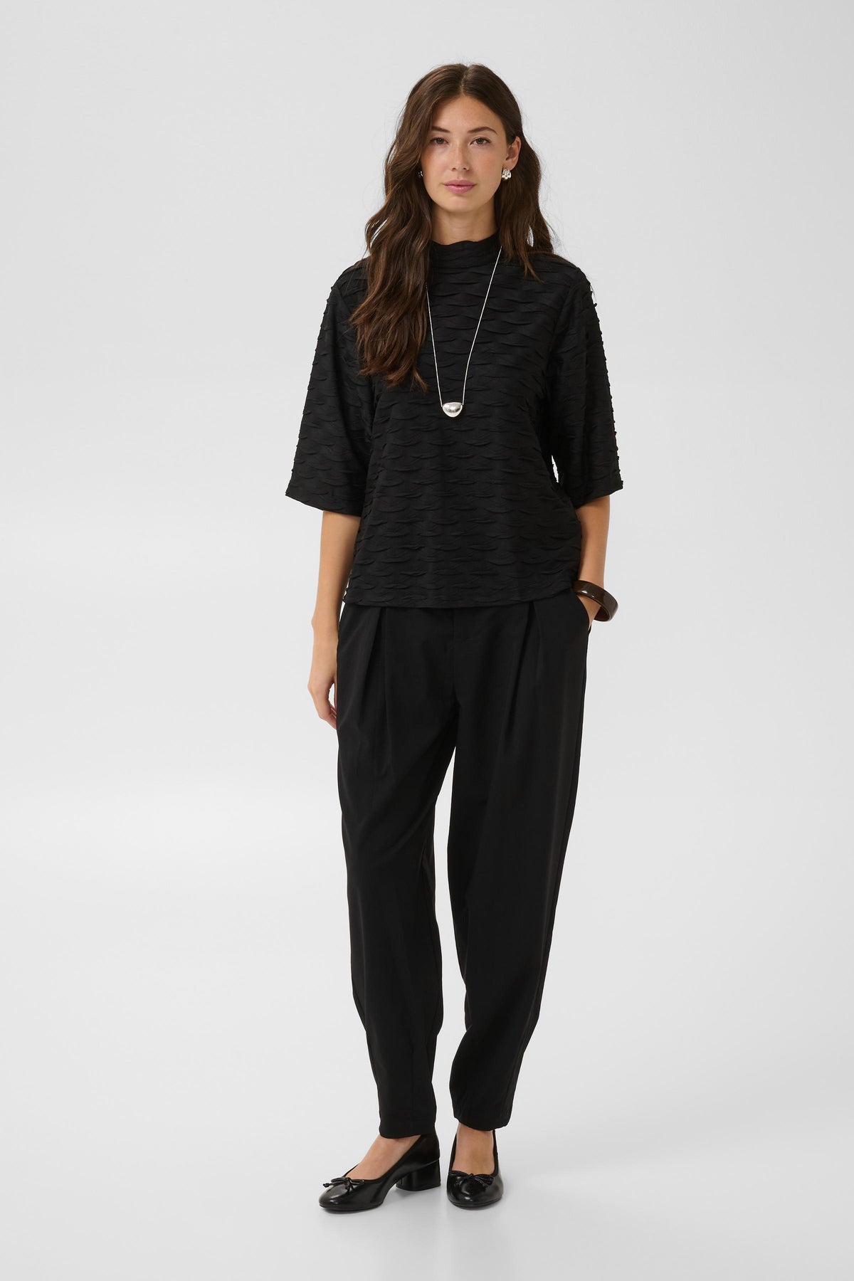 Catrin T-shirt Black Lurex Culture