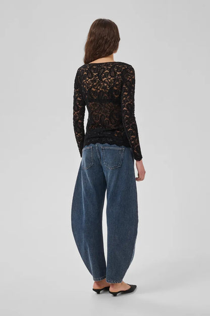 Salvi LS Lace Blouse Black My Essential Wardrobe