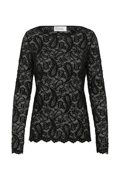Salvi LS Lace Blouse Black My Essential Wardrobe