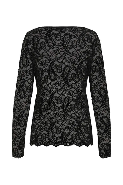 Salvi LS Lace Blouse Black My Essential Wardrobe