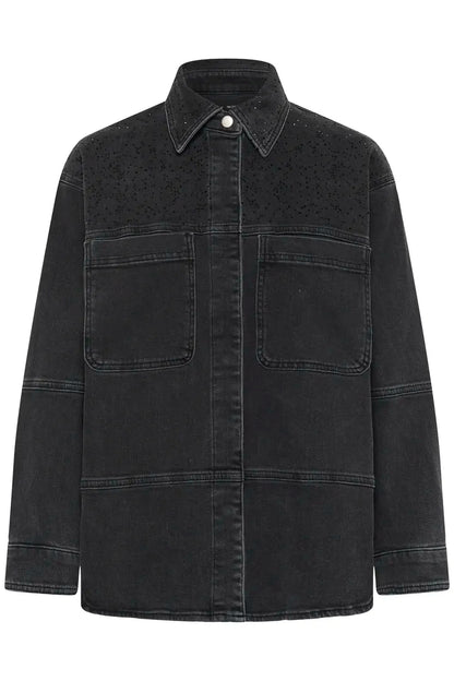 JunaIW Shirt Dark Grey Wash Denim InWear