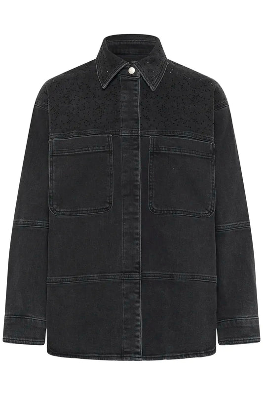 JunaIW Shirt Dark Grey Wash Denim InWear