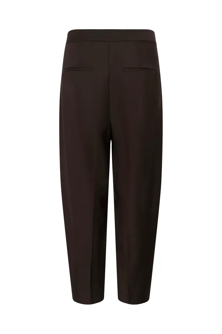 CadieIW Mel Core Barrel Pant Chocolate Brown Mel InWear