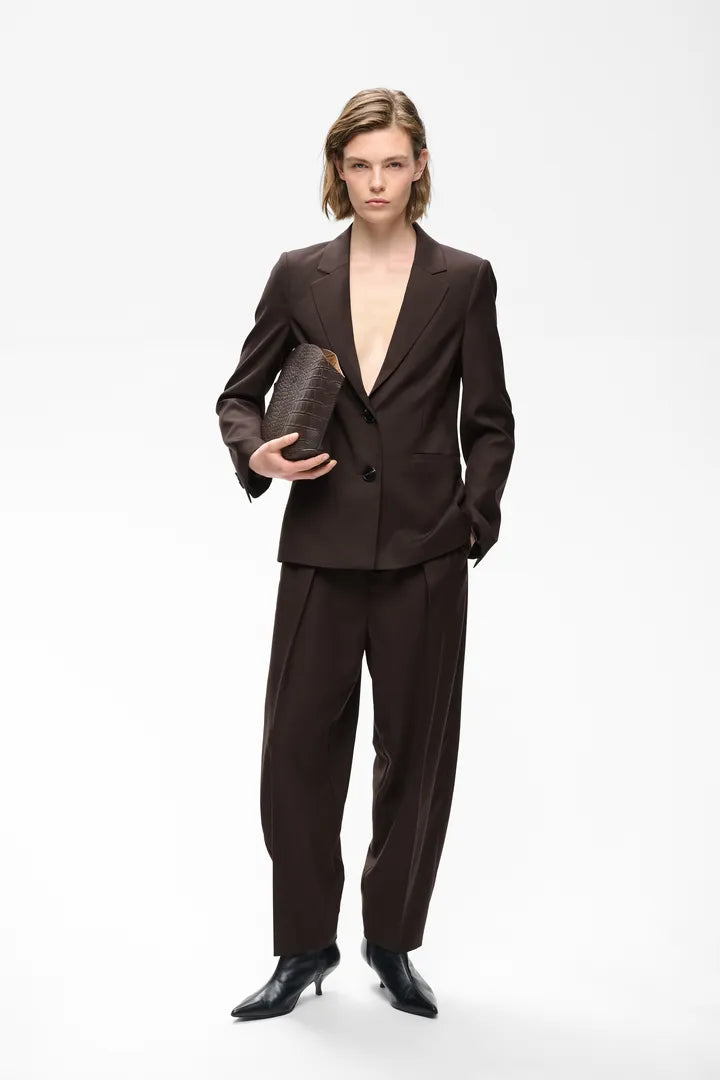 CadieIW Mel Core Barrel Pant Chocolate Brown Mel InWear