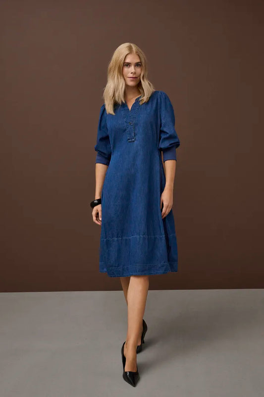 Allura Arpa 3/4 Sleeve Dress Dark Blue Wash Culture