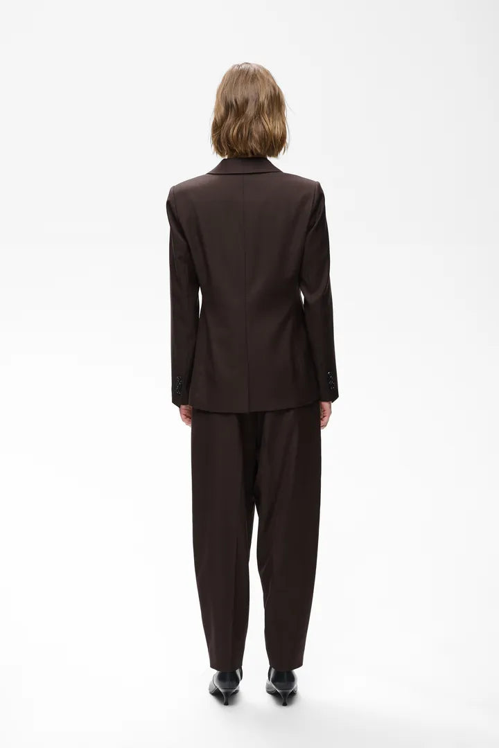 CadieIW Mel Core Barrel Pant Chocolate Brown Mel InWear