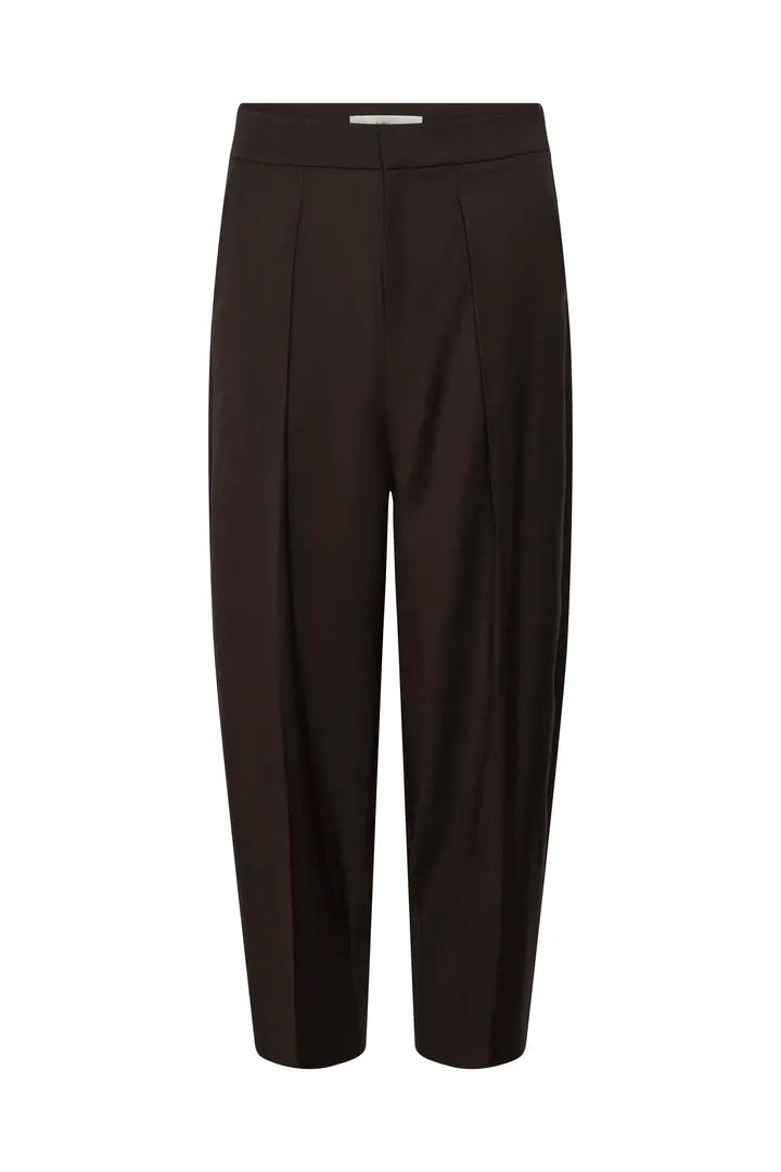 CadieIW Mel Core Barrel Pant Chocolate Brown Mel InWear