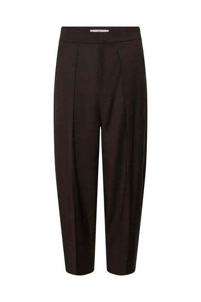 CadieIW Mel Core Barrel Pant Chocolate Brown Mel InWear