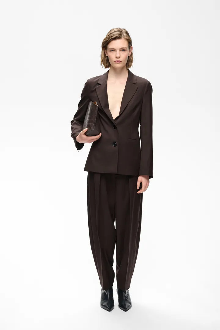 CadieIW Mel Core Barrel Pant Chocolate Brown Mel InWear