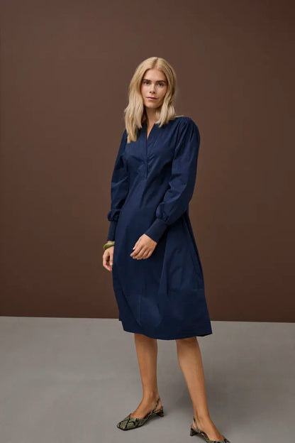 Antoinett Rib Dress Blue Iris Culture
