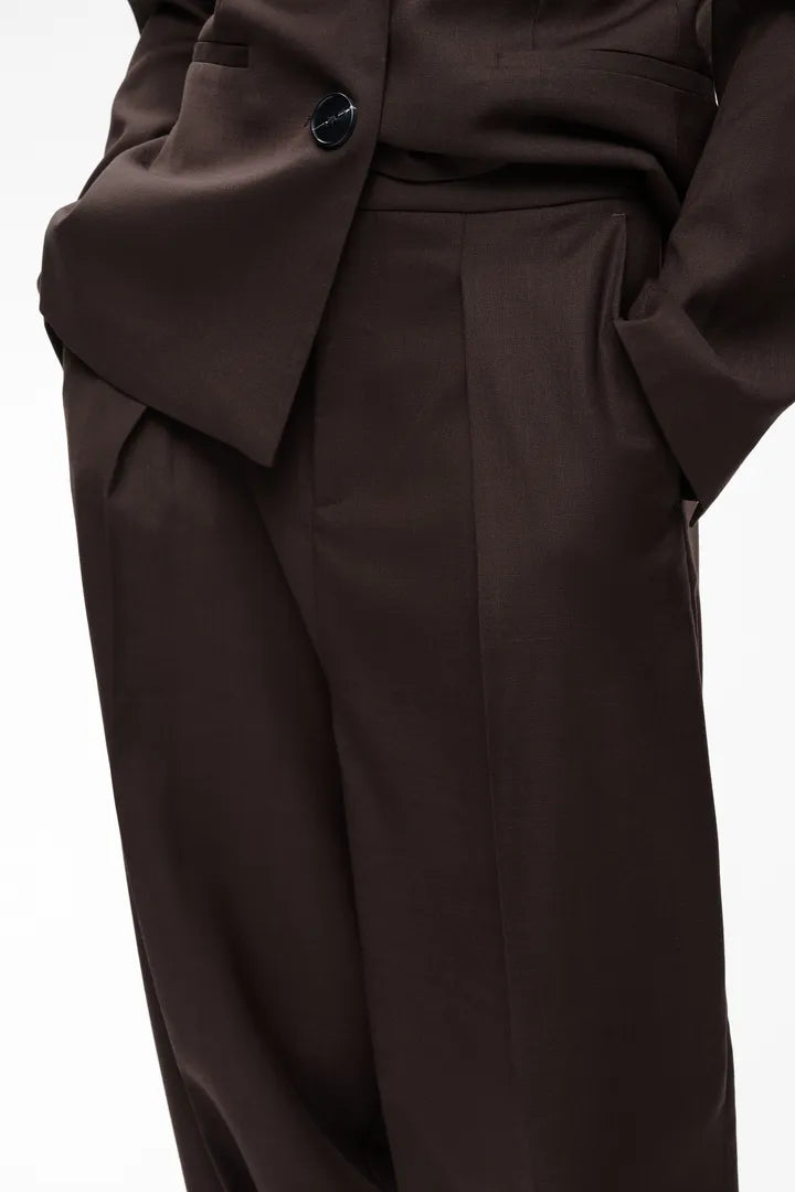 CadieIW Mel Core Barrel Pant Chocolate Brown Mel InWear