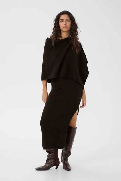 AlphaGZ Scarf Dress Ganache Gestuz