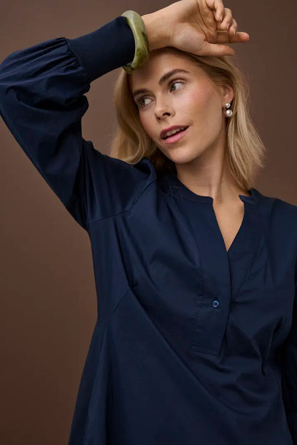 Antoinett Rib Dress Blue Iris Culture