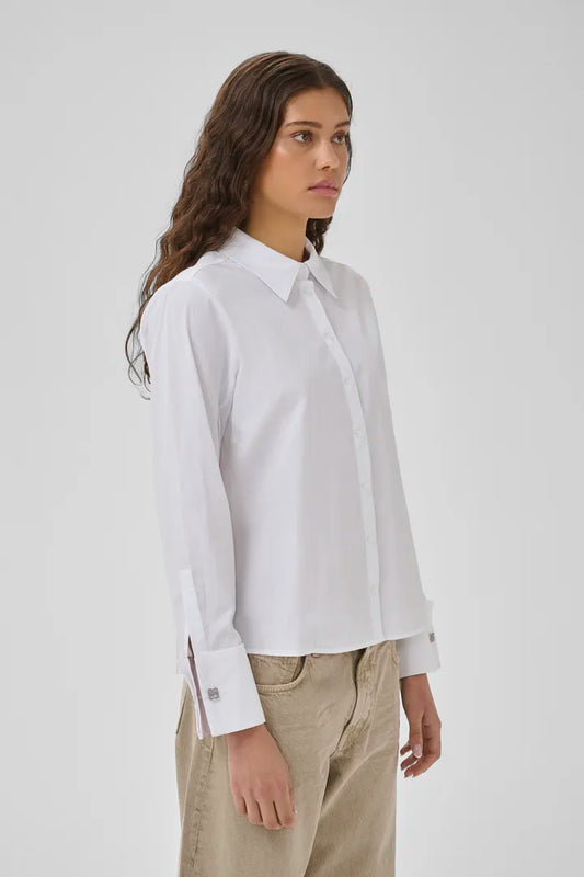 Sunna Deco Cuff Shirt Bright White My Essential Wardrobe