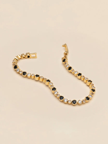 Hermes Tennis Bracelet Noir/Champagne Ylva Li