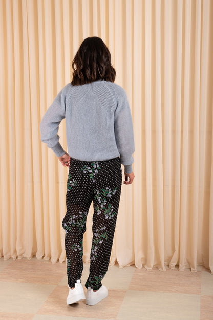 Rometty Georgette Pants Black GANNI