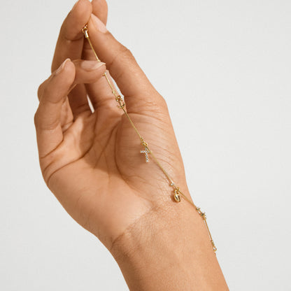 Anet Crystal Bracelet Gold Pilgrim