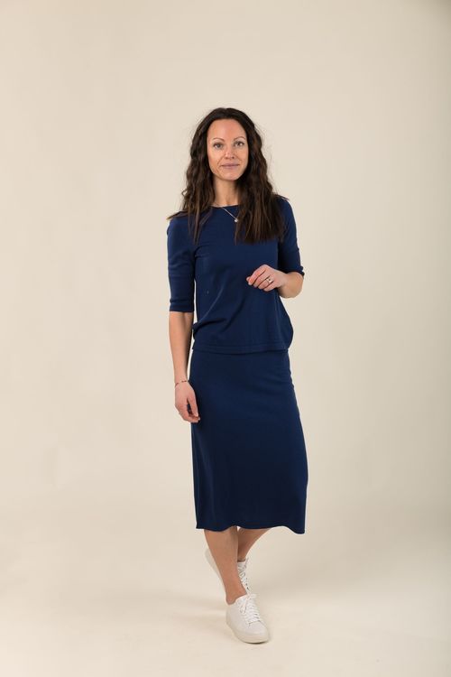 Honor Knitted Skirt Marine Blue Filippa K