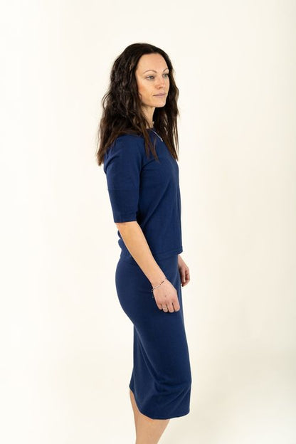 Honor Knitted Skirt Marine Blue Filippa K