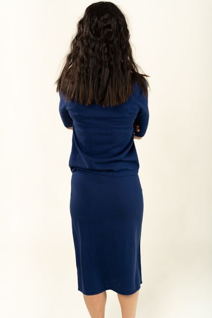 Honor Knitted Skirt Marine Blue Filippa K