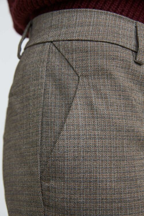 Kylie Crop 489 Brown Mini Herringbone Five Units