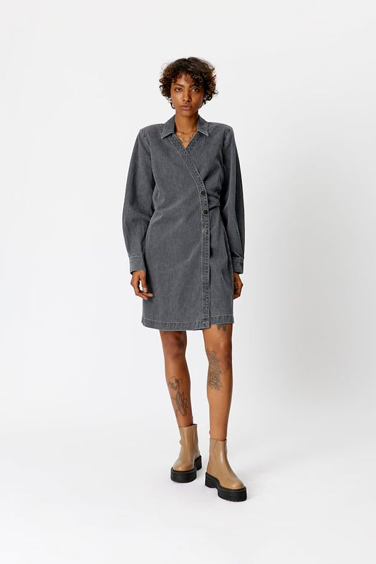 GlendaGZ Short Dress Washed Light Grey Gestuz