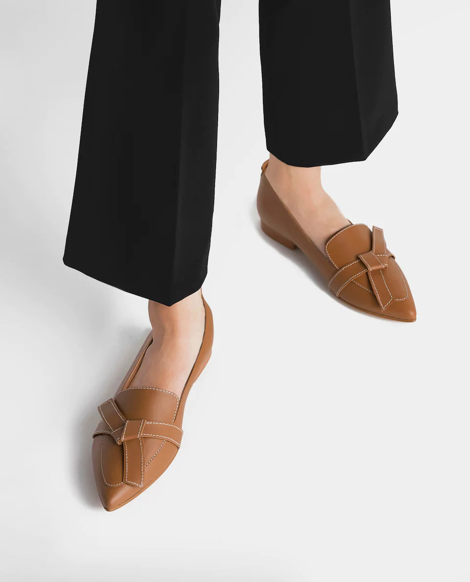 Ally Leather Cognac Flattered
