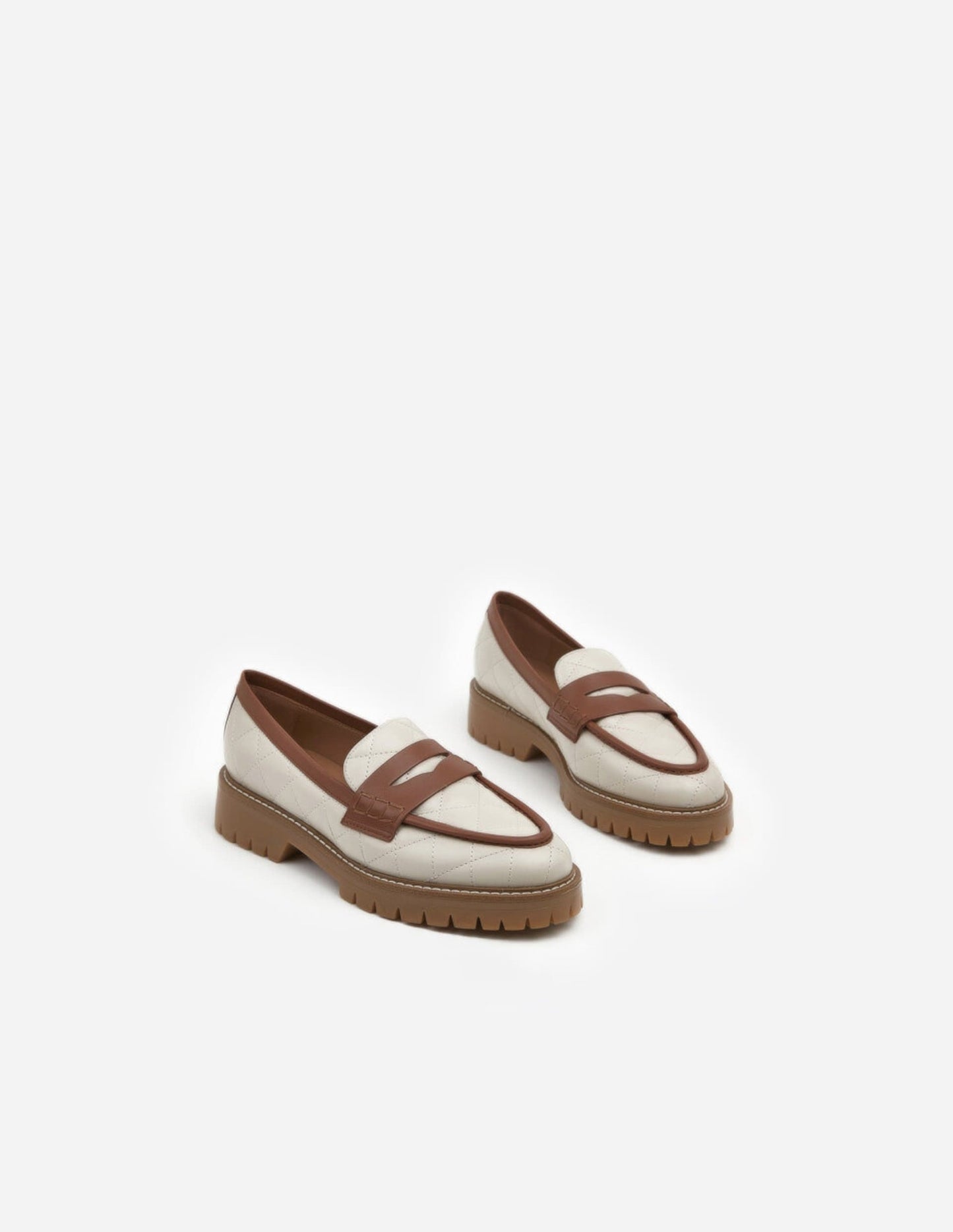 Signe Leather Creme/Caramel Flattered