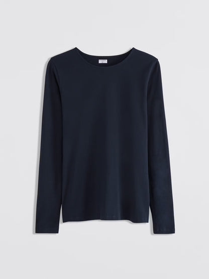 Cotton Stretch Long Sleeve Navy Filippa K