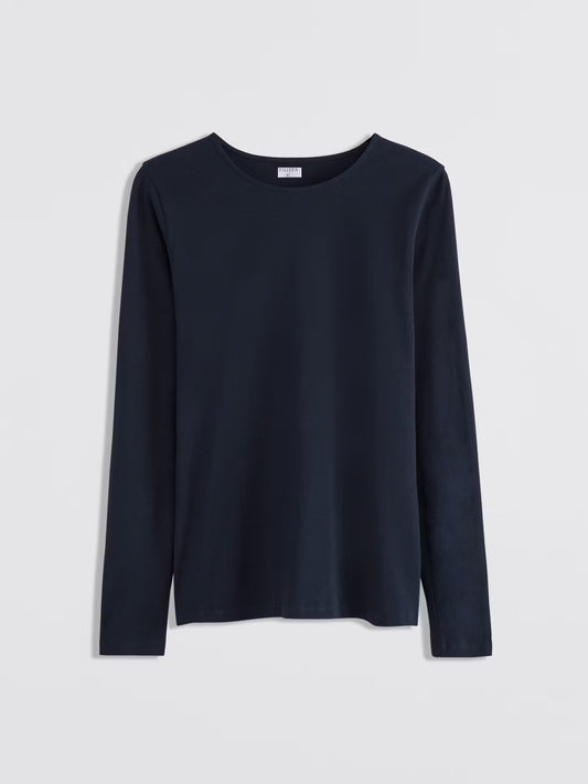 Cotton Stretch Long Sleeve Navy Filippa K