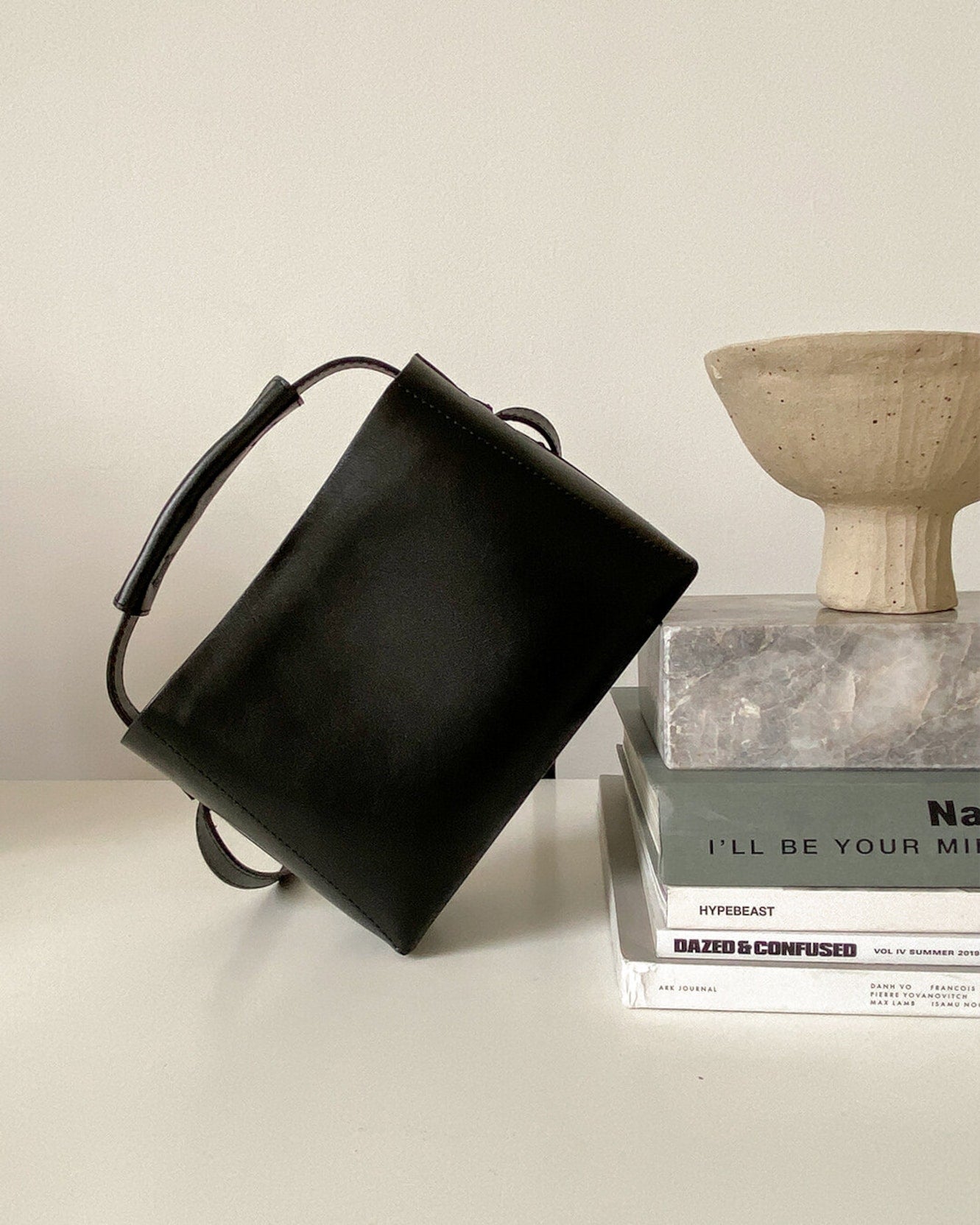 Hedda Mini Handbag Black Leather Flattered