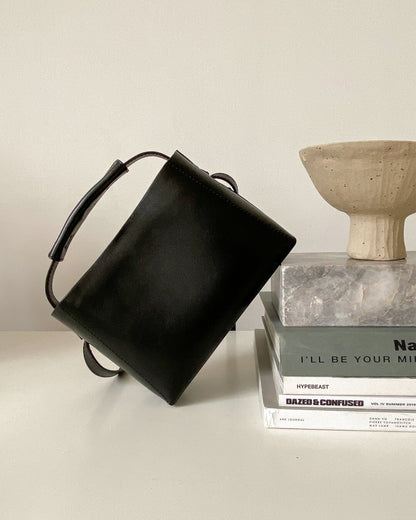 Hedda Mini Handbag Black Leather Flattered