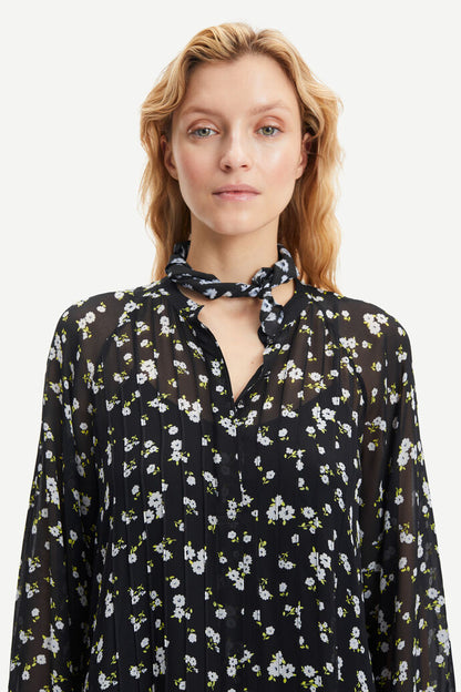Elma Shirt Dress Aop Dark Meadow Samsoe Samsoe