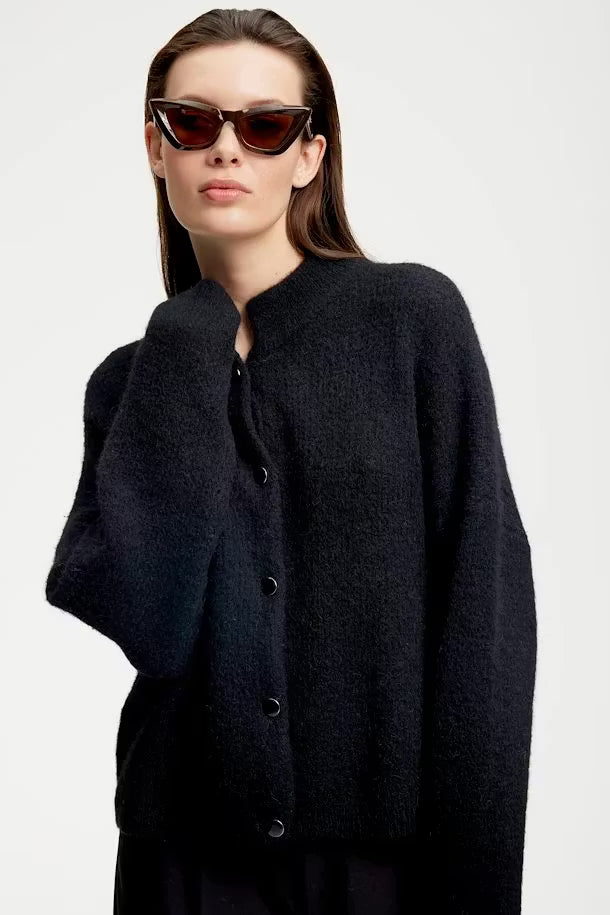 AlphaGZ Short Cardigan Black Gestuz