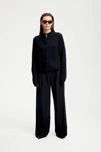AlphaGZ Short Cardigan Black Gestuz