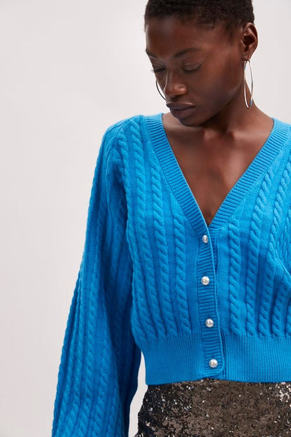 Lexi V-Cardigan Malibu Blue Gestuz