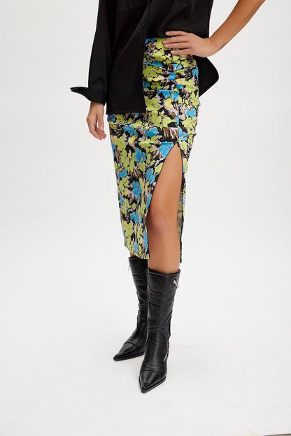 Rosille Skirt Blue Green Floral Gestuz