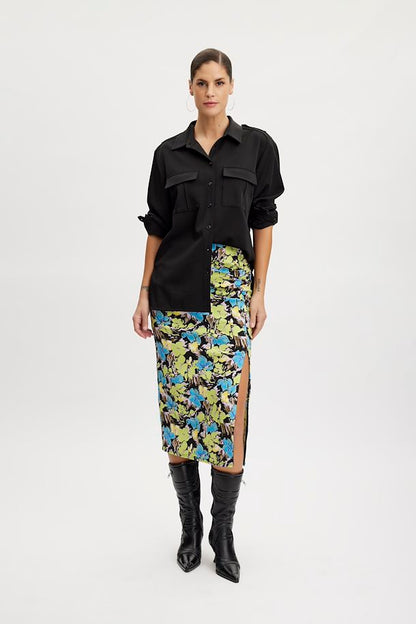 Rosille Skirt Blue Green Floral Gestuz