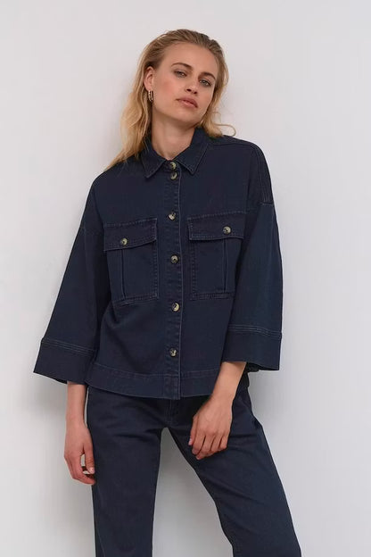 LaraMW Short Shirt 115 Dark Blue My Essential Wardrobe