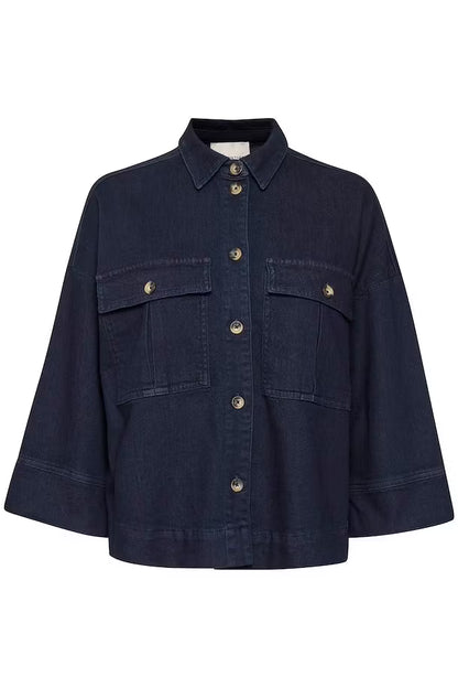 LaraMW Short Shirt 115 Dark Blue My Essential Wardrobe