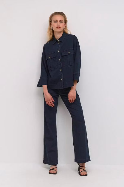 LaraMW Short Shirt 115 Dark Blue My Essential Wardrobe