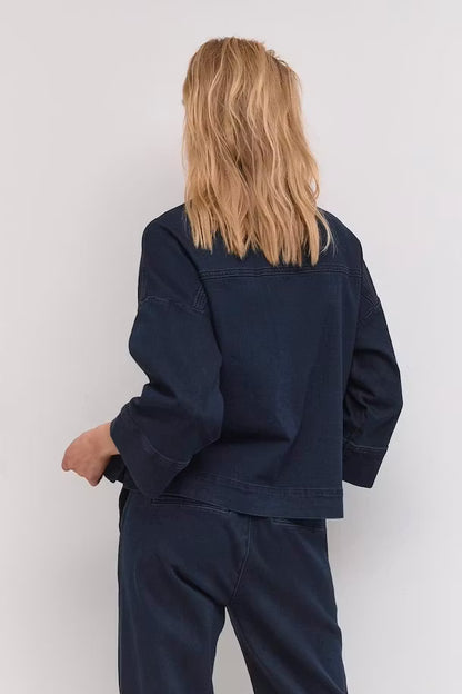 LaraMW Short Shirt 115 Dark Blue My Essential Wardrobe