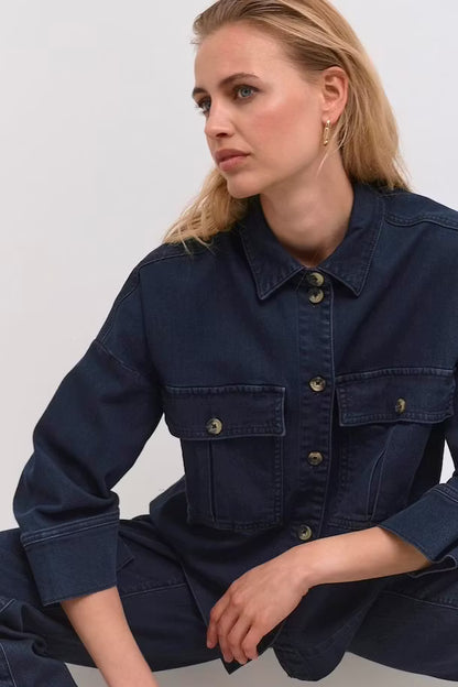 LaraMW Short Shirt 115 Dark Blue My Essential Wardrobe