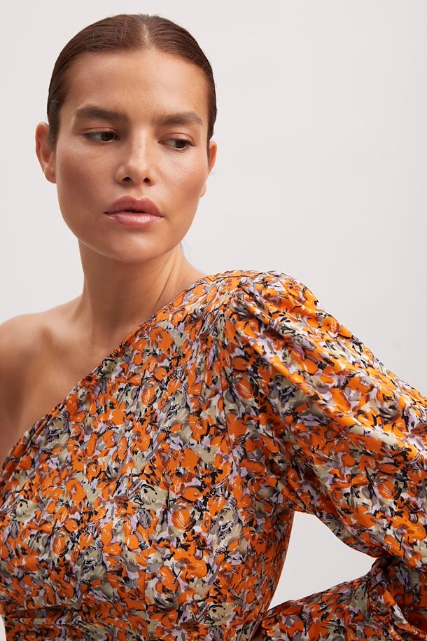 OdaGZ One Shoulder Dress Orange Purple Gestuz